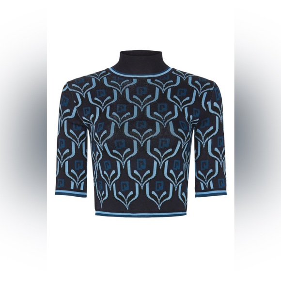 Rabanne Geometric Knit Top, S - Picture 2 of 3